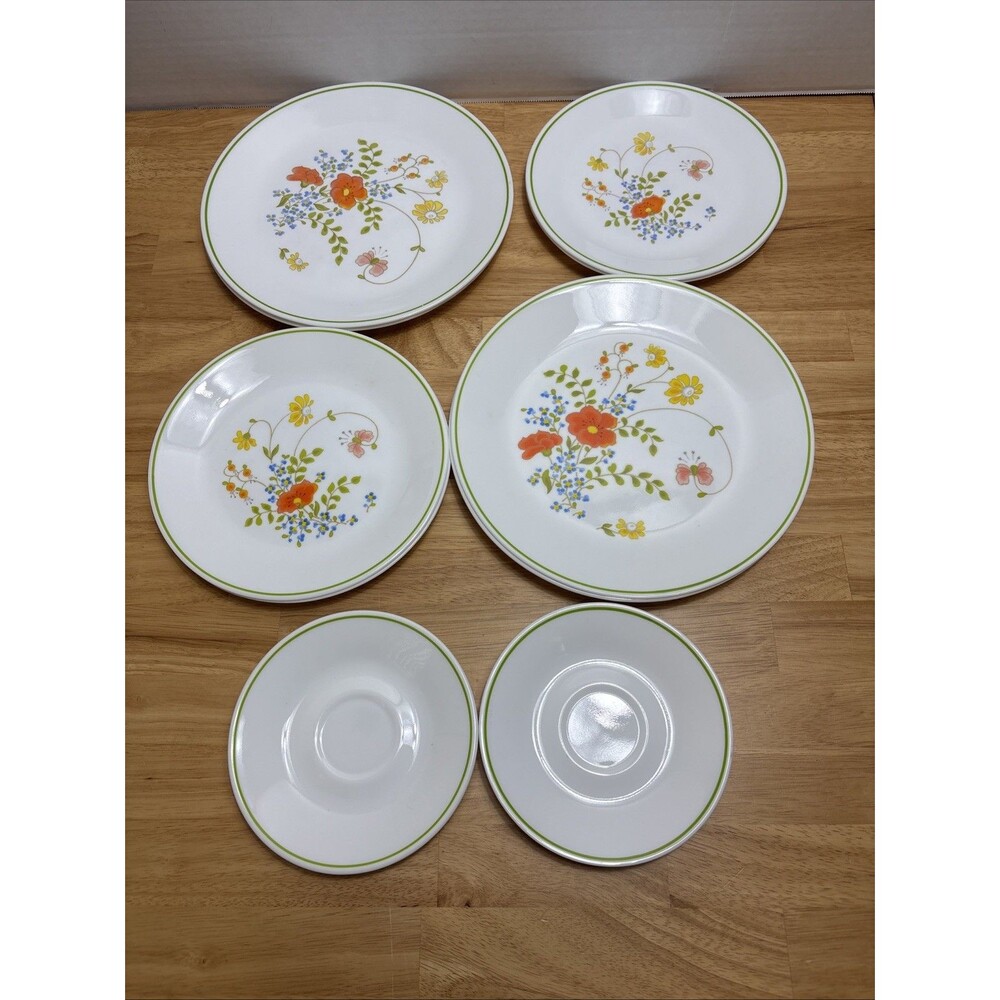 12 Pieces Of Corning Corelle Wildflower Glass Dinnerware 4 Each